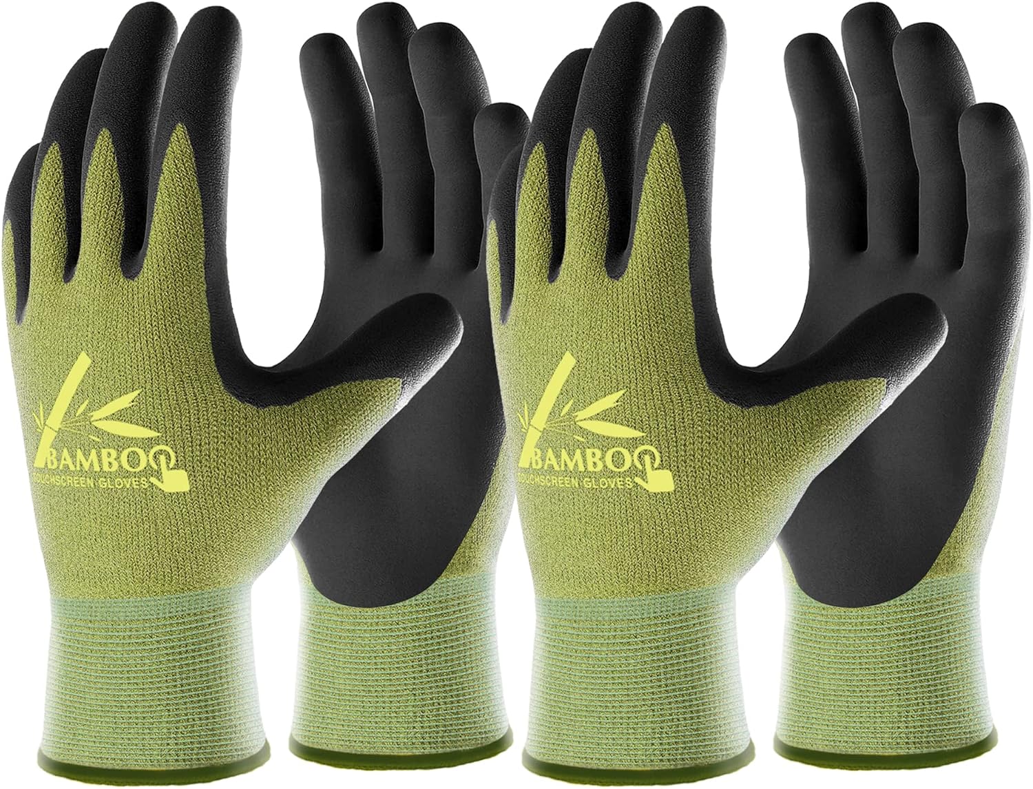 COOLJOB Gardening Working Gloves, Touchscreen, Nitrile Coated