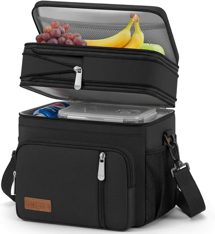 MIYCOO Lunch Bag & Lunch Box for Men Women, Double Deck & Leakproof