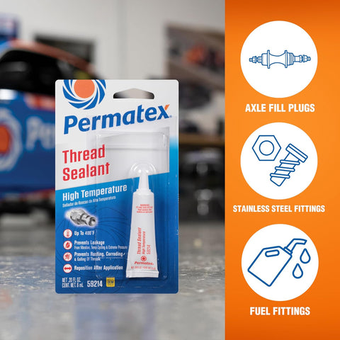 Permatex 59214 High Temperature Thread Sealant, 6 ml Tube