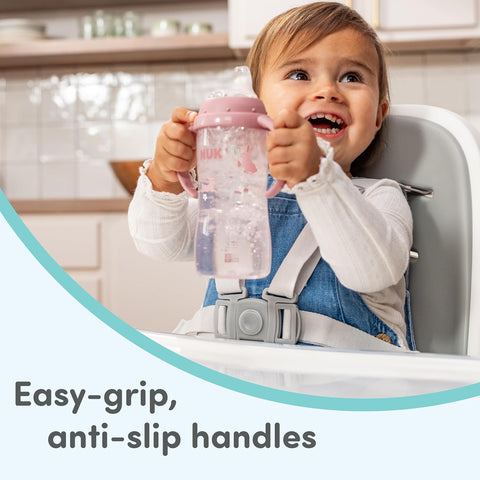 NUK Learner Cup 6+ Months Timeless Collection Amazon Exclusive 10 Oz – BPA Free Spill Proof Sippy Cup 2 Count (Pack of 1)