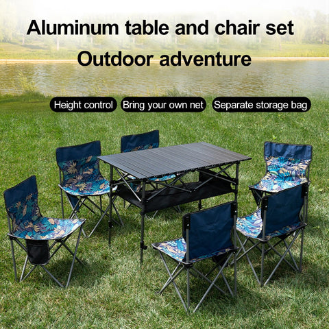 Honrane Outdoor Folding Portable Picnic Camping Table, Adjustable Height Camping Table, Outdoor Table with Storage Organizer and Carrying Bag, Picnic Table for Outdoor Cooking, Picnic, Camp, Boat,