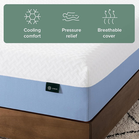 Zinus 8 Inch Twin Cooling Essential Memory Foam Mattress, Medium Feel