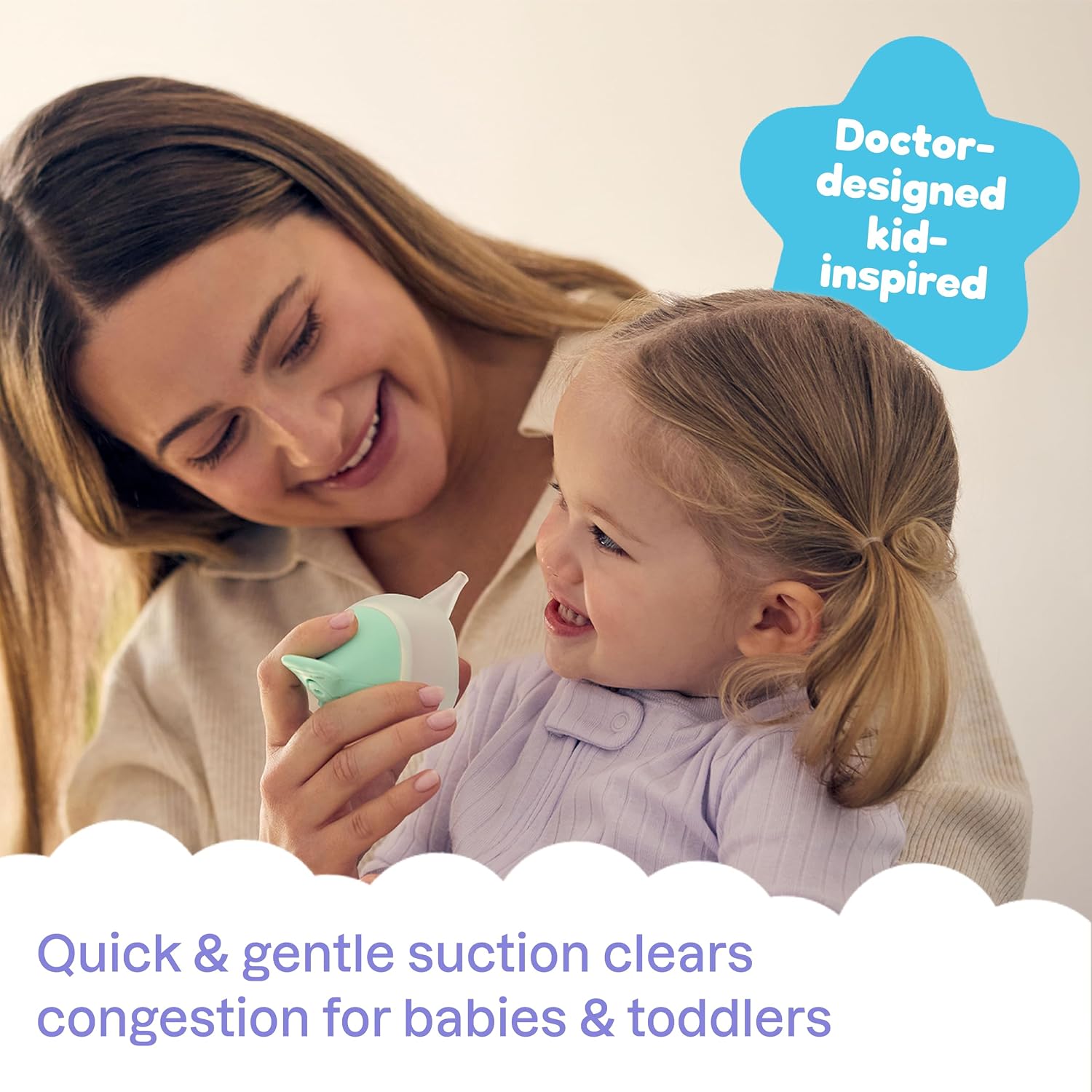 Playhouse MD Baby & Kids Nasal Aspirator, Nose Sucker with LED, Narwhal