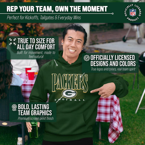 Team Fan Apparel NFL Fleece Pullover Hoodie Men Women Officially Licensed