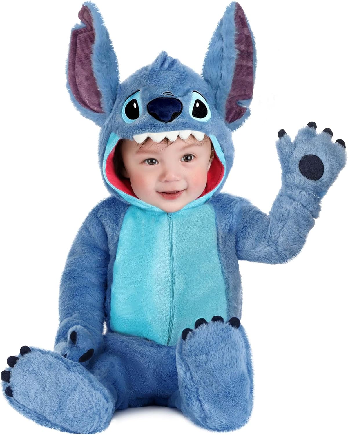 Disney's Lilo & Stitch Baby Costume | Infant Alien 262 Hooded Jumpsuit With Front Zipper