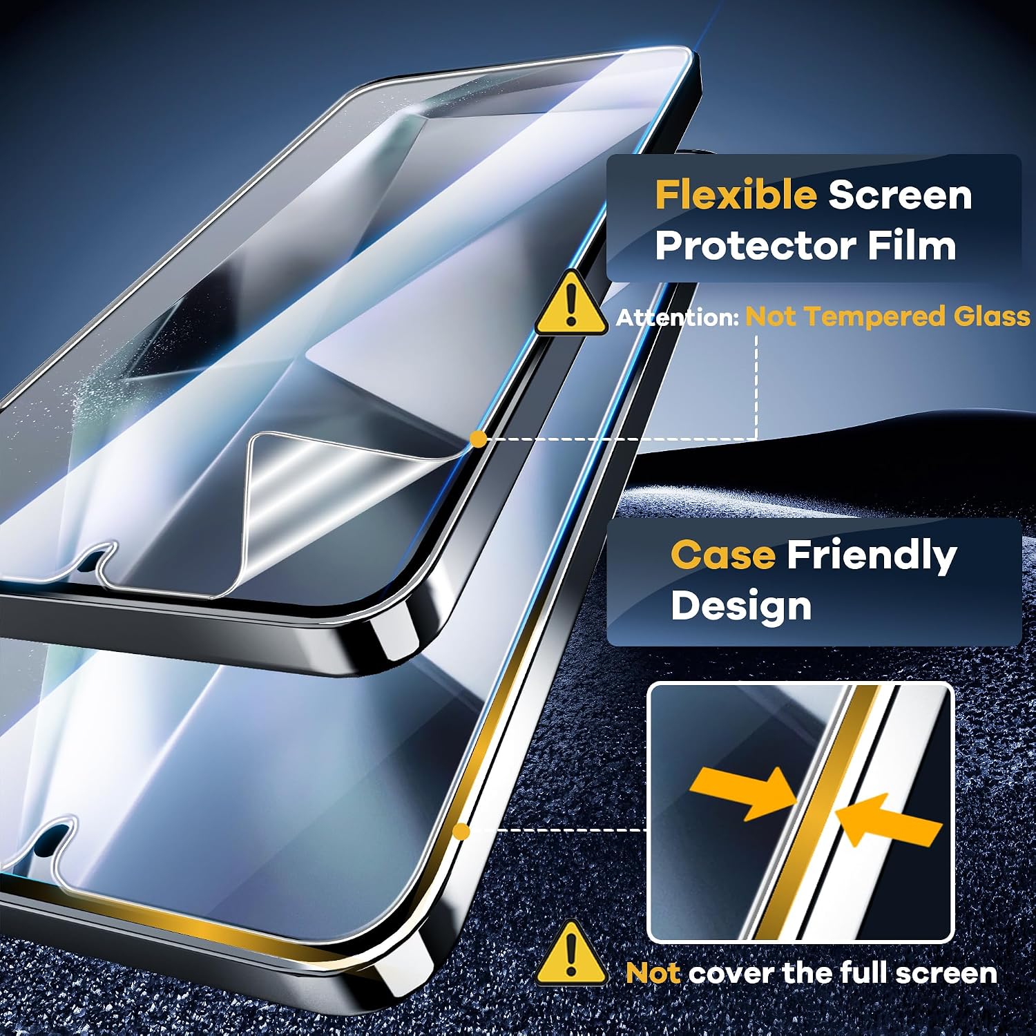 AACL 4-Pack for Samsung Galaxy S25/S24 Screen Protector Film [6.2"]