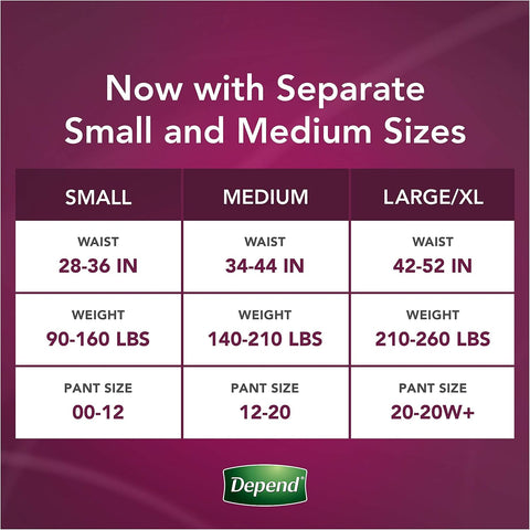 Depend Silhouette Incontinence Underwear for Women with Maximum Absorbency, Large/X-Large, 12 ct