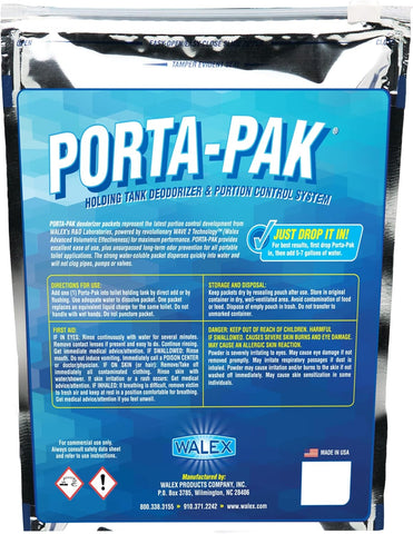 Walex Porta-Pak Commercial Toilet Deodorizer Drop-Ins - Sunglow Scent, 50Pk