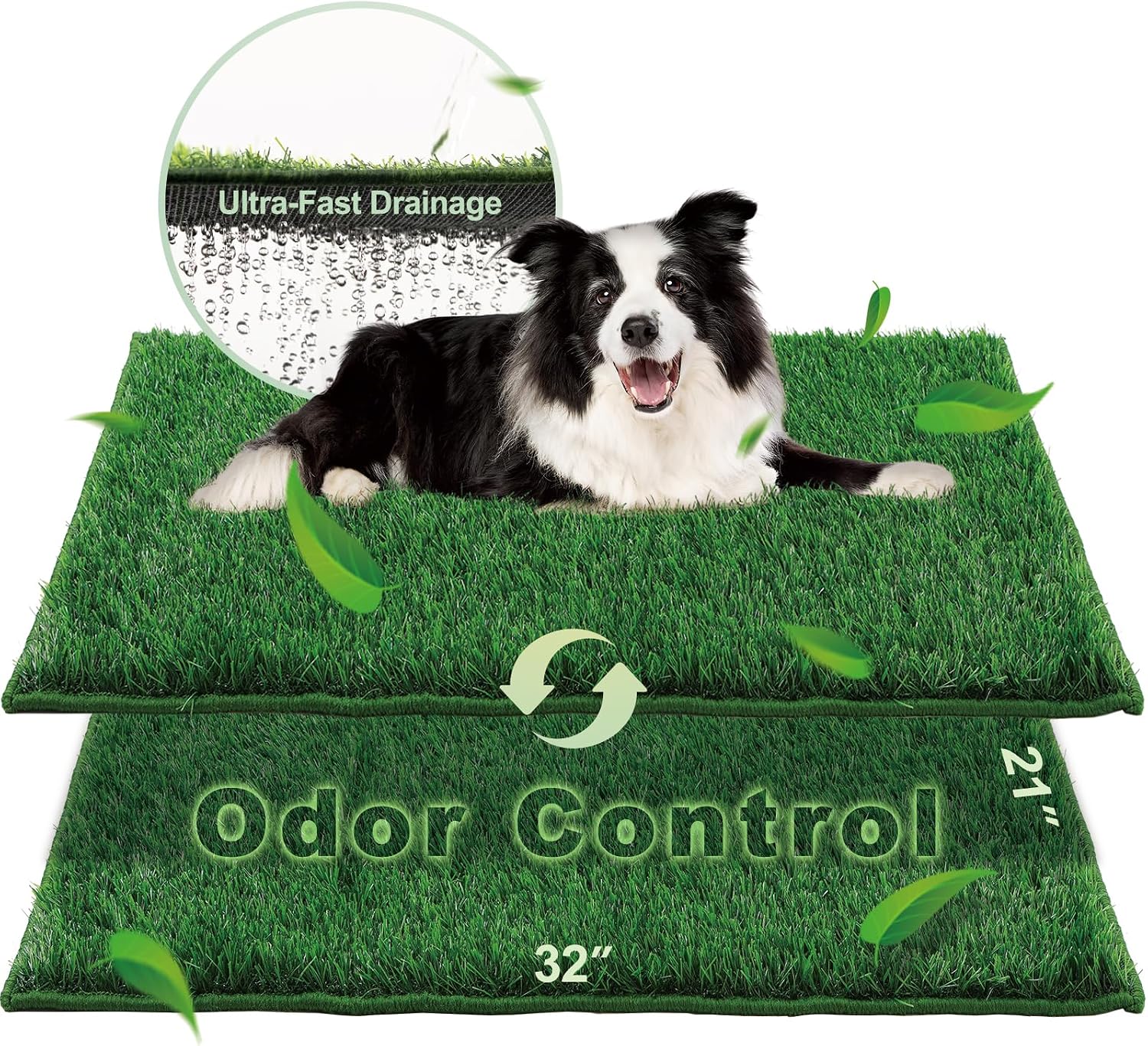 HQ4US Grass Pee Pads for Dogs Potty, Artificial Grass Patch Odor Control