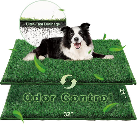 HQ4US Grass Pee Pads for Dogs Potty, Artificial Grass Patch Odor Control
