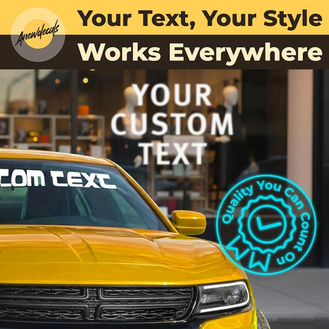 Custom Vinyl Lettering Decals, Personalized Text Name Stickers