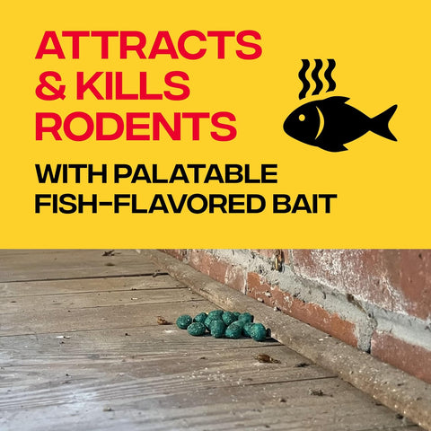 Victor Rodent Killer, 4 lb Fish-Flavored Bait Balls, Mouse Poisoning Bait