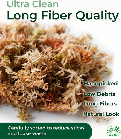 Inkashop Long Fiber Sphagnum Moss for Orchids and Carnivorous Plants 6.6lb