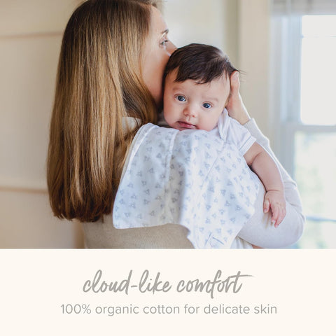 Burt's Bees Baby 100% Organic Cotton Burp Cloths, 17x11.75 in, 5-Pack