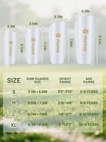 Hryrbay Kids Soccer Shin Guards with Sleeves and Socks Youth Shin Pads Set