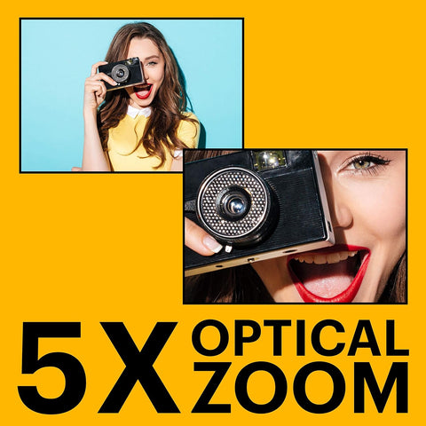 KODAK PIXPRO FZ55 16MP Compact Digital Camera, 5X Optical Zoom, Black