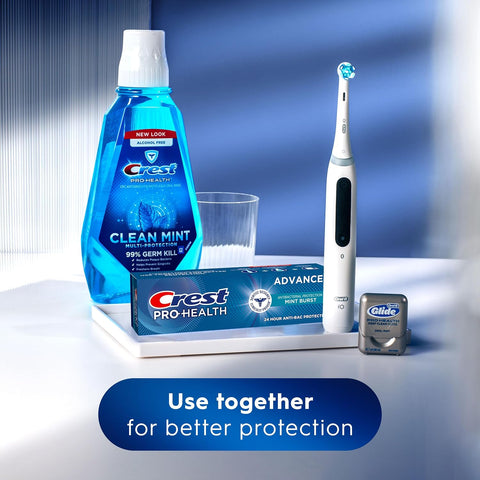 Crest Pro-Health Advanced Antibacterial Protection Toothpaste,5 oz 4 Pack, Teeth Whitening for adults, Breath Freshener, for Sensitive Teeth, Gum Health, Gingivitis toothpaste, Travel Size Toiletries