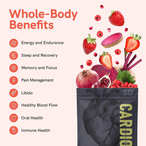Cardio Miracle Nitric Oxide Supplement 30-Pack Stick - Beet Root Powder with L-Arginine to Support Circulation, Blood Flow, Energy, Endurance, Stamina & Heart Health for Men and Women