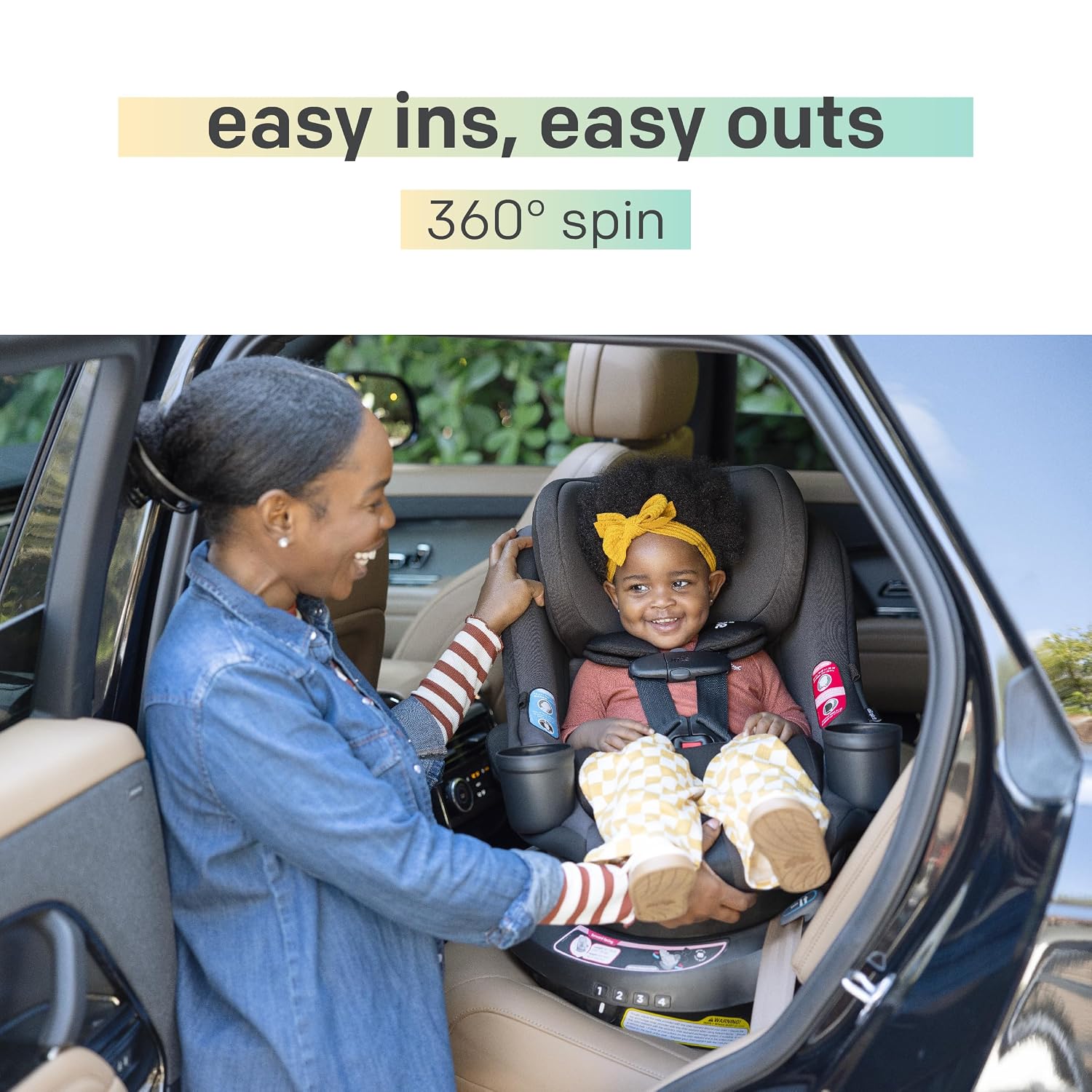 Joie Chili Spin SI 360 Rotating Convertible Car Seat, 2-in-1 Rear & Forward