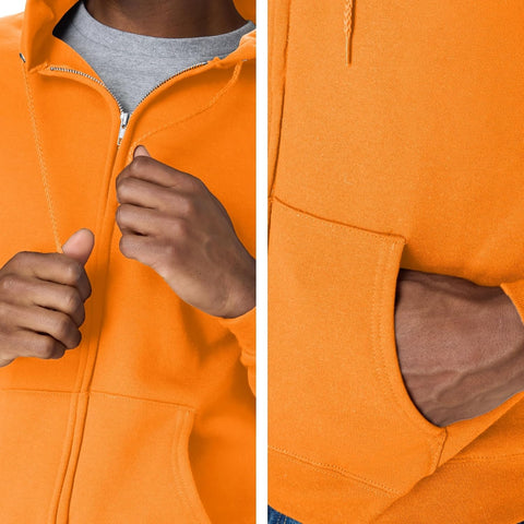 Hanes Men's Zip-up Hoodie, Ecosmart Fleece Full-zip Hoodie for Men, Hooded Sweatshirt