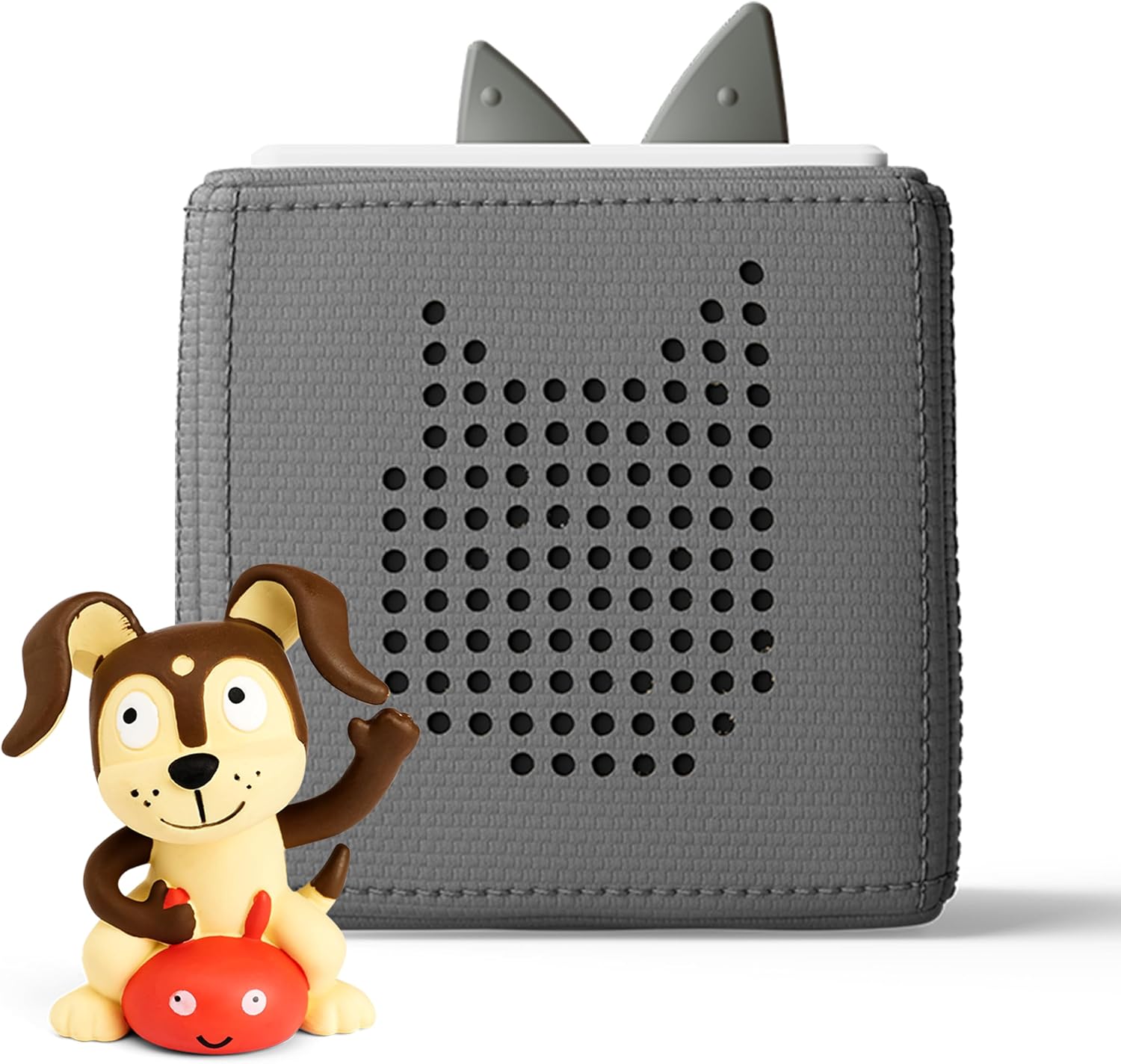 Toniebox 1 Audio Player Starter Set with Playtime Puppy - Listen, Learn, and Play with One Huggable Little Box - Gray