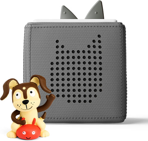 Toniebox 1 Audio Player Starter Set with Playtime Puppy - Listen, Learn, and Play with One Huggable Little Box - Gray