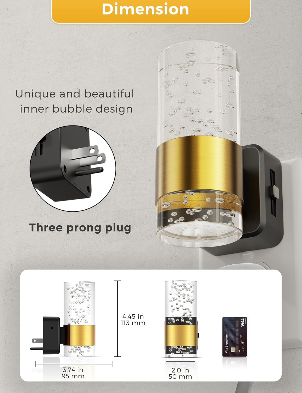 L LOHAS LED Night Light, Dimmable Night Lights Plug into Wall