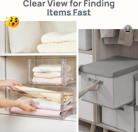 Vtopmart 8 Pack Large & Medium Stackable Storage Drawers Set