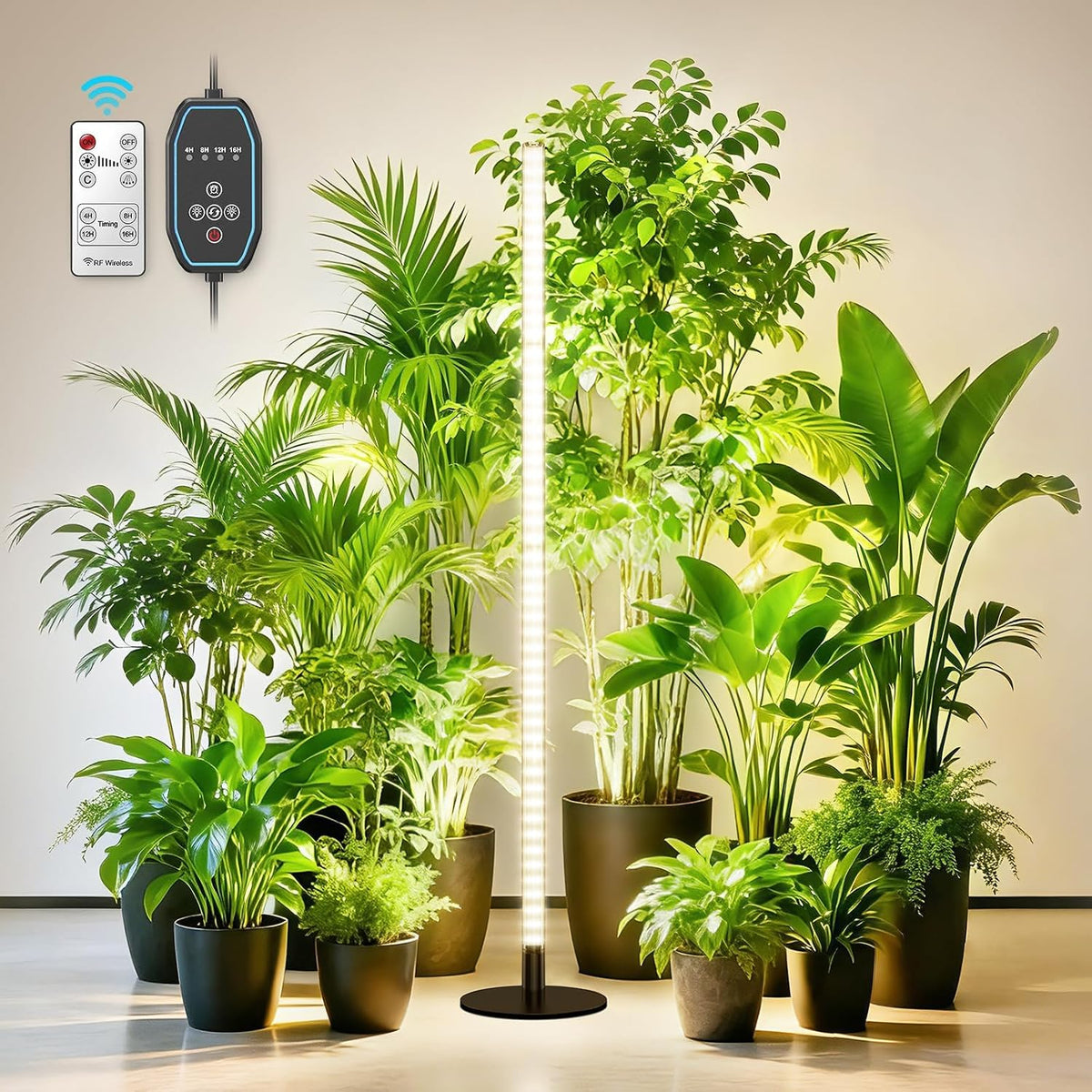 360° Grow Lights for Indoor Plants with Stand, Up to 67'' Adjustable Height