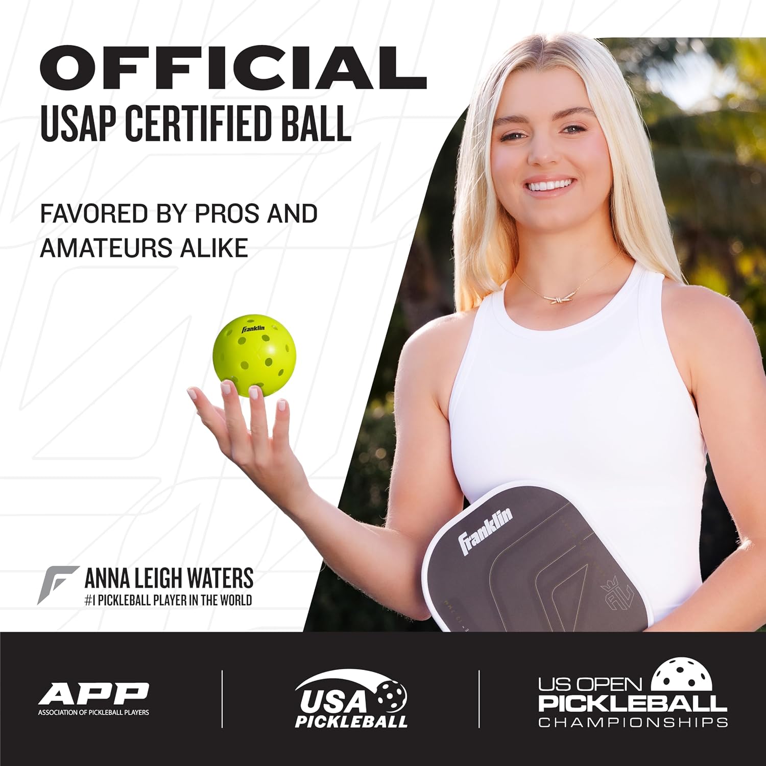 Franklin Sports X-40 Outdoor Pickleballs - USAP Approved