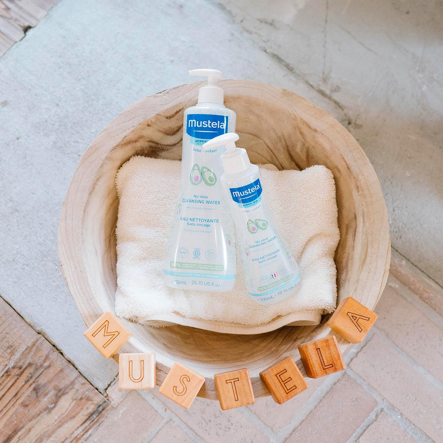 Mustela No-Rinse Micellar Cleansing Water for Babies - Made with Natural Avocado Perseose & Aloe Vera - Safely Cleans Baby's Face, Hands & Diaper Area - 1 or 2-Pack - Various Sizes