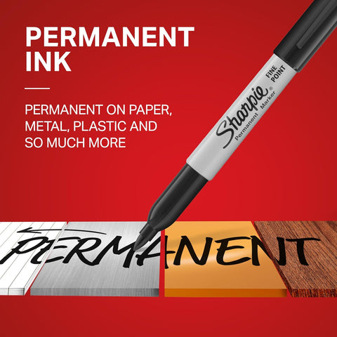 Sharpie Permanent Markers Variety Pack, Includes Chisel, Fine, and Ultra-Fine Tips, Black, 6 Count - Poster, Office, School Supplies