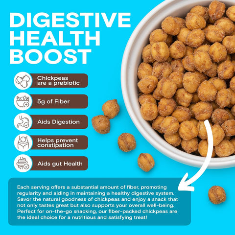 BIENA Chickpea Snacks - Crunchy Roasted Chickpeas - High Fiber Vegan Protein Snacks for Adults and Kids - 8-Pack, 5 Ounce Bags - Rockin’ Ranch