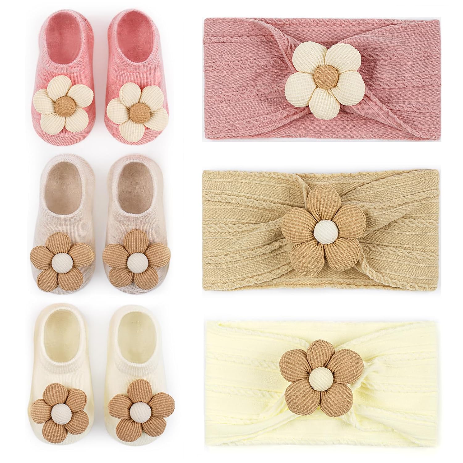 Baby Flower Headband and Socks: Cute Headband and Socks Sets