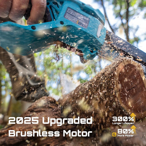 SEESII Flagship 8-Inch Cordless Mini Chainsaw, Upgraded Brushless Motor
