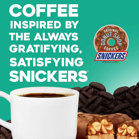 The Original Donut Shop Snickers Coffee, Keurig Single Serve K-Cup Pods, Flavored Coffee, 60 Count, (6 Packs of 10)