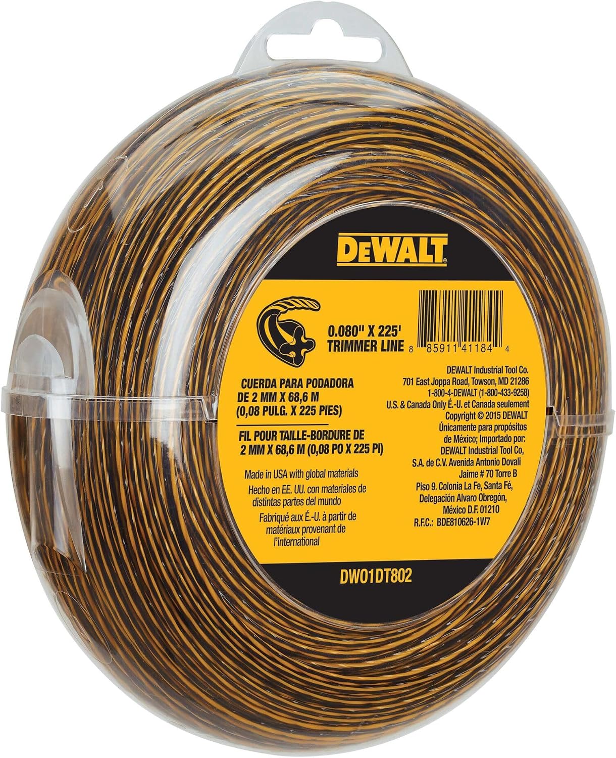 Dewalt Trimmer LINE .080X225FT DWO1DT802