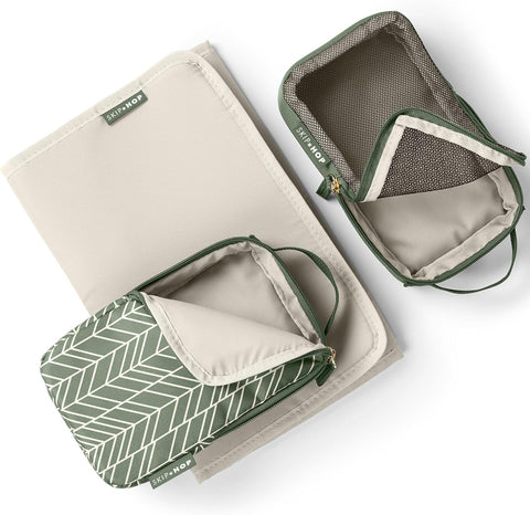 Skip Hop Diaper Bag Backpack: Forma, Multi-Function Baby Travel Bag with Changing Pad & Stroller Attachment, Sage