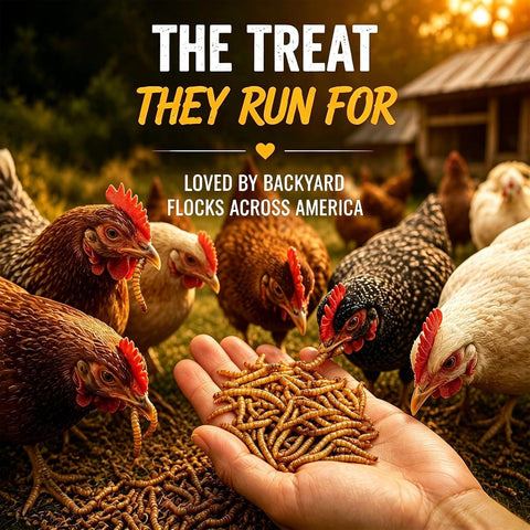 RANZ 2LB Dried Mealworms for Chickens & Wild Birds, Chicken Food