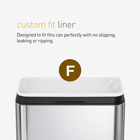 simplehuman Slim Open Can, 25L / 6.6 Gallon Commercial Office Trash Can for Conference Rooms, Hotel Rooms, Reception, Heavy Duty Stainless Steel, ADA-Compliant, Brushed Stainless Steel