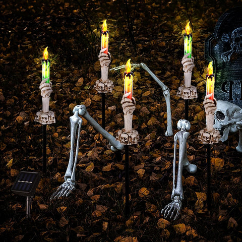 Halloween Decorations Outdoor, Solar Pathway Lights, 10 Pack