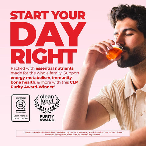 MARYRUTH'S Liquid Morning Multivitamin for Women, Men & Kids, 32 Servings