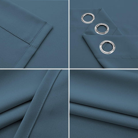 Pickluc Blackout Curtains 63 Inches Long 2 Panels, Black Out Drapes for Bedroom or Living Room, Back Tab and Rod Pocket Top, Set of Two, Sage Green, 52" Wide and 63" Length
