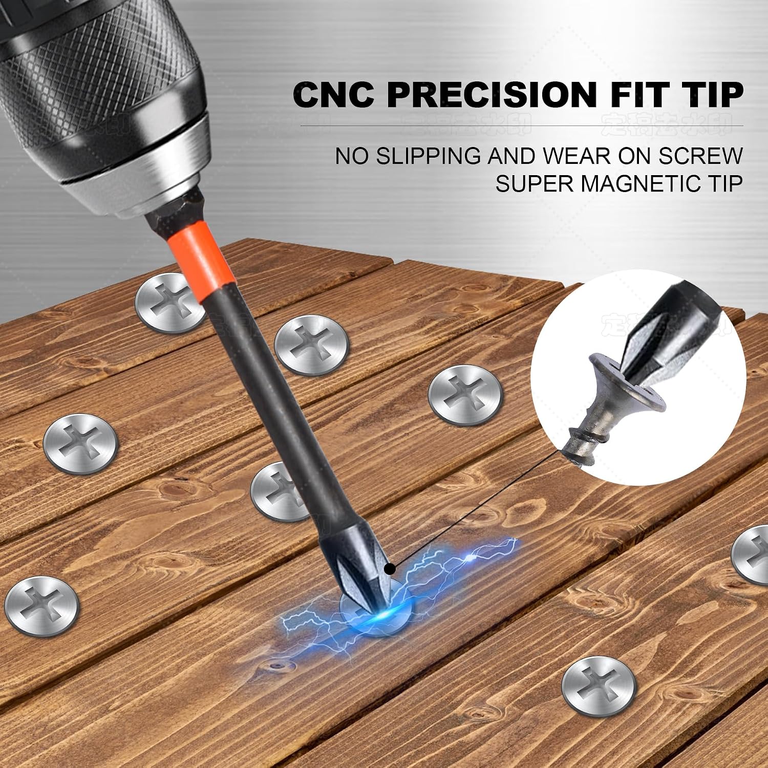 DYRECELVE 10-Piece Phillips Bits #2 Impact, 2-Inch Screwdriver Bits Set