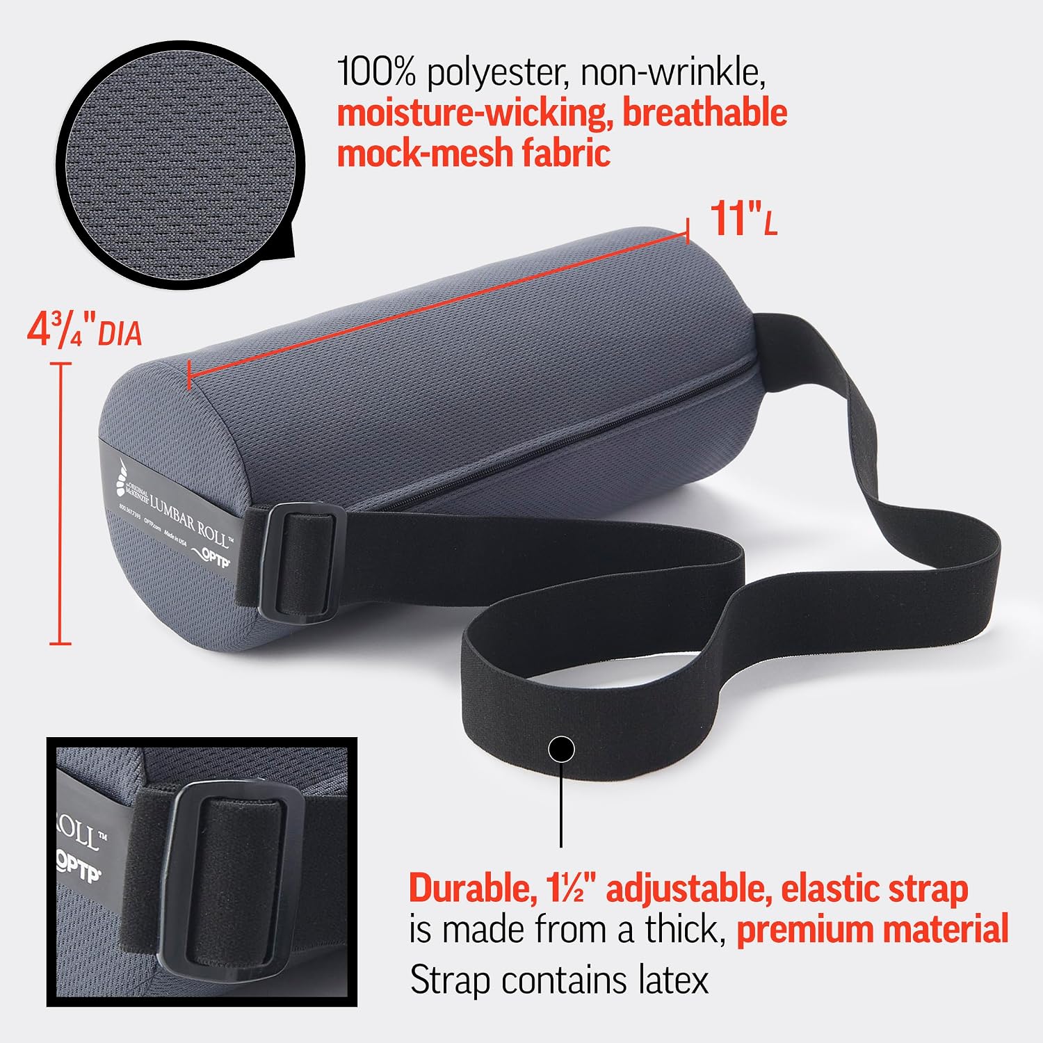 OPTP The Original McKenzie Lumbar Roll – Standard Density Low Back Support