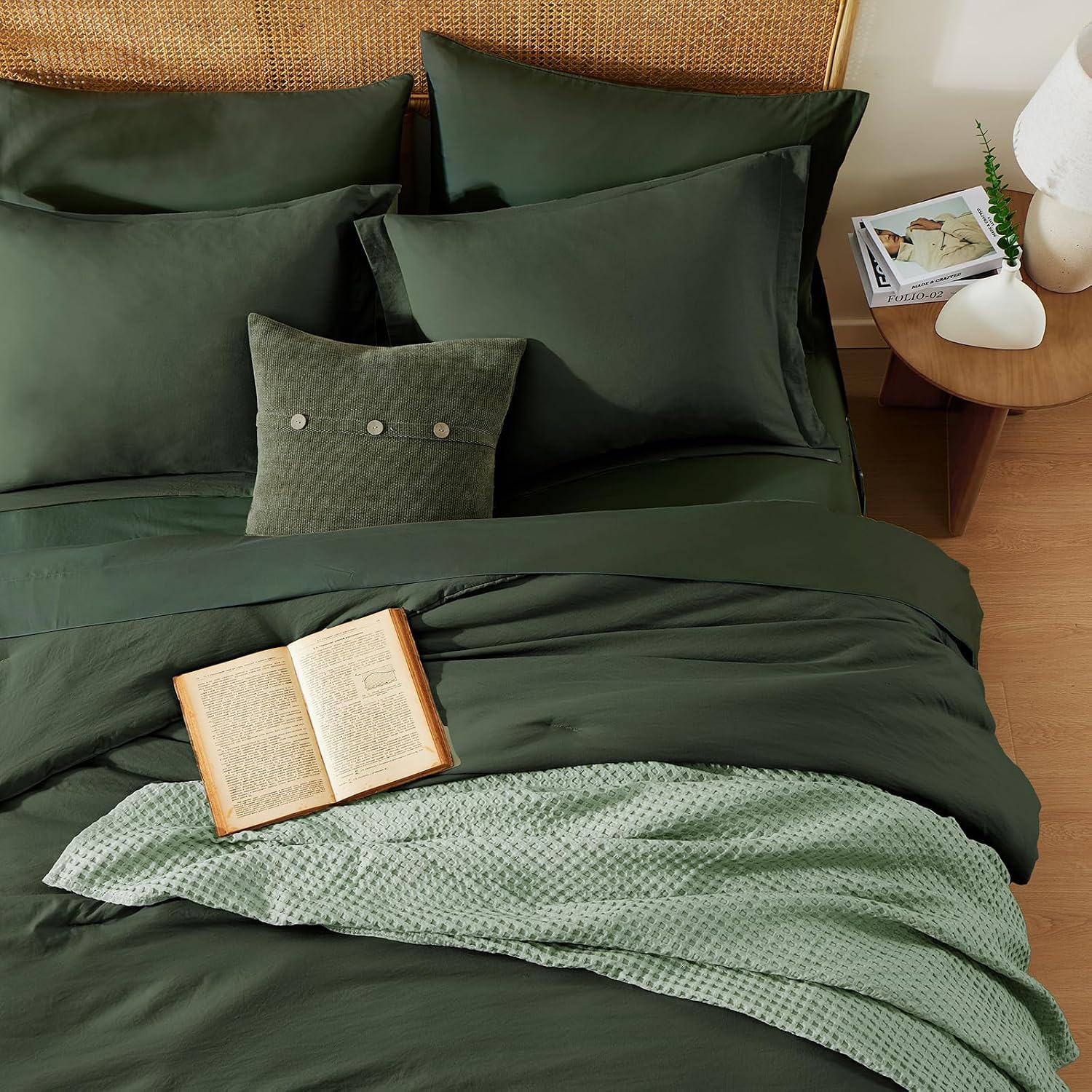 Twin XL Comforter Set- 5 Pieces Prewashed Bed in a Bag Twin Bedding Sets