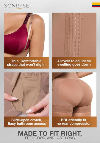 Sonryse Stage 2 faja Tummy Tuck Compression Garment | Faja Body Shaper Shapewear for Women | Fajas Colombianas Moldeadoras
