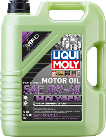 LIQUI MOLY Molygen New Generation 5W-30 Motor Oil | 5 Liter | Fully synthetic engine oil | SKU: 20228