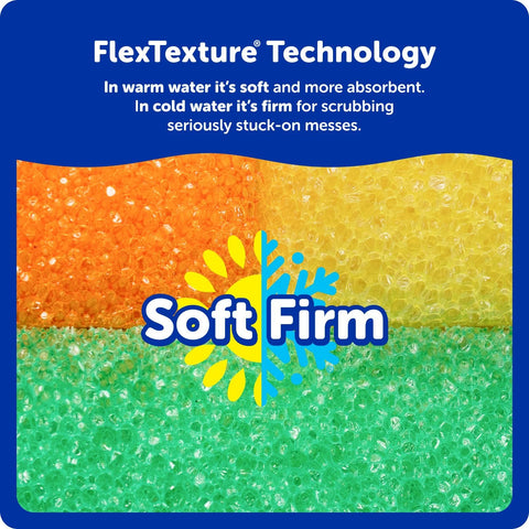 Scrub Daddy Scratch-Free Multipurpose Kitchen Sponges - Bulk Dish Sponges for Kitchen, Bathroom, Household Cleaning & More - Made with BPA-Free Polymer Foam (5 Count)