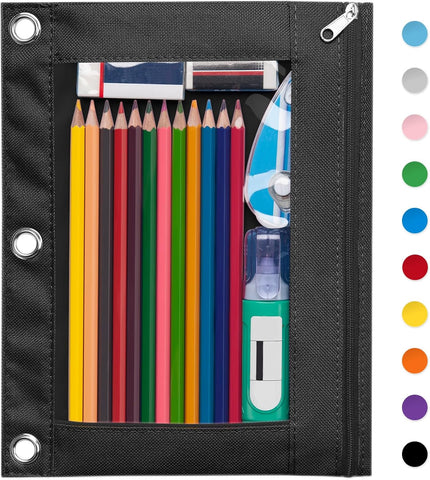 Forvencer Pencil Pouch for 3 Ring Binder, Large Pencil Case Pouch Binder